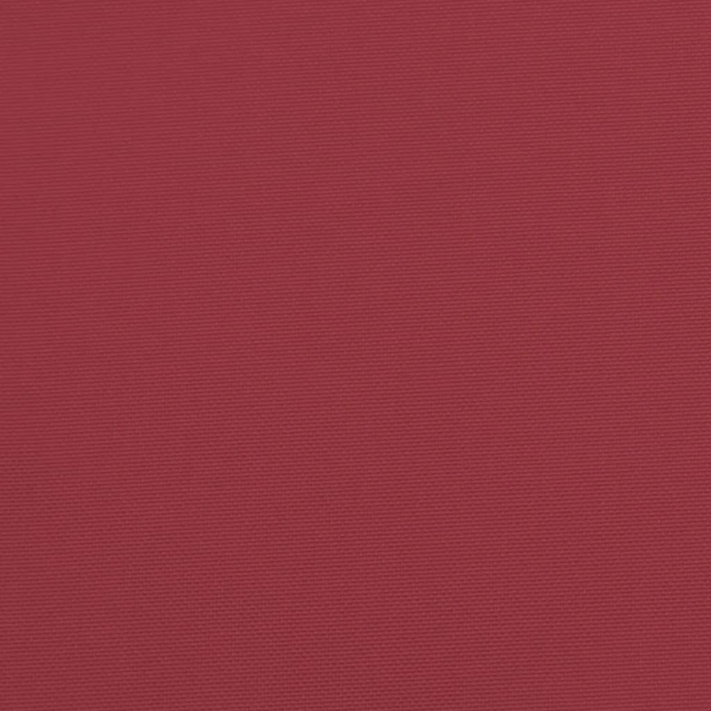 vidaXL Almofadão p/ sofá de paletes 120x80x12 cm tecido vermelho tinto