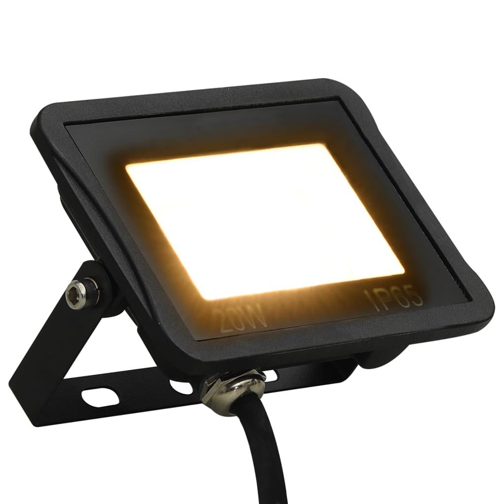 vidaXL Projetor c/ iluminação LED 20 W branco quente