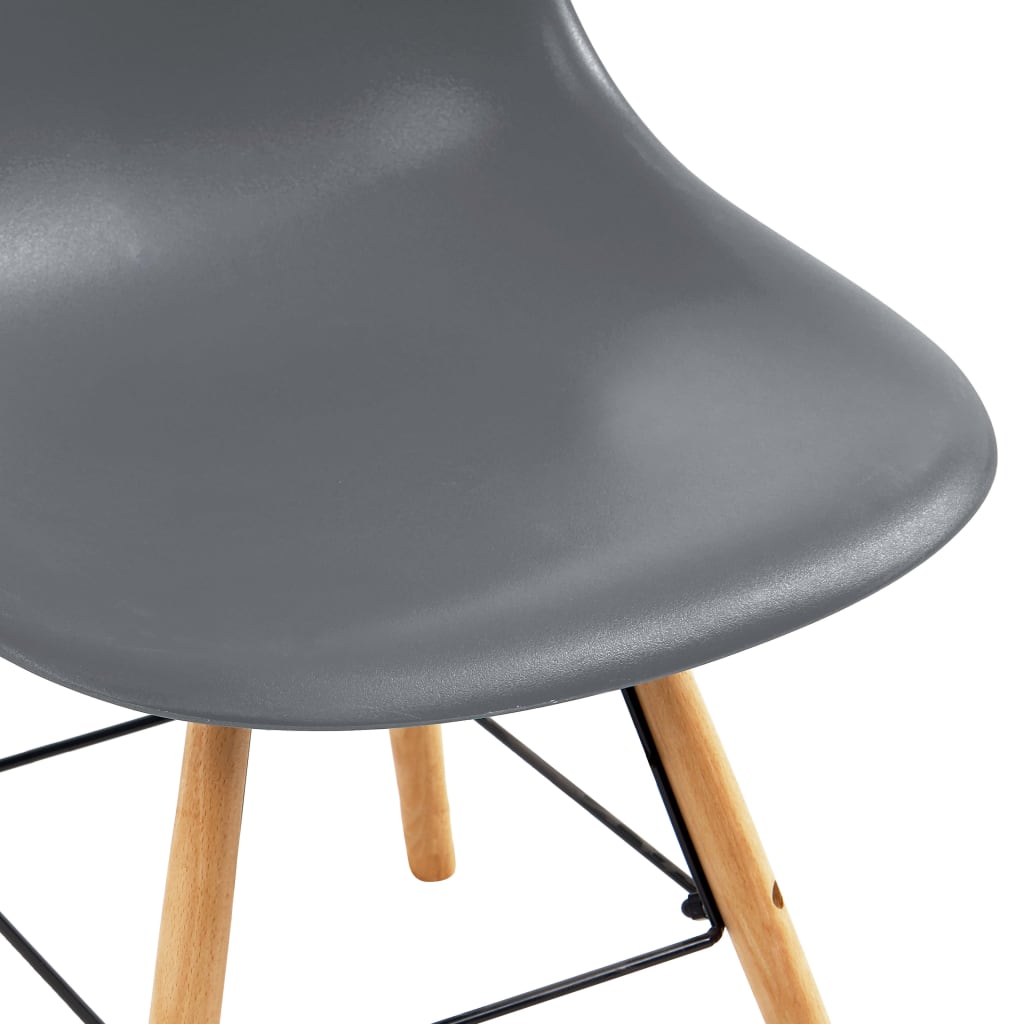 vidaXL Cadeiras de jantar 2 pcs plástico cinzento