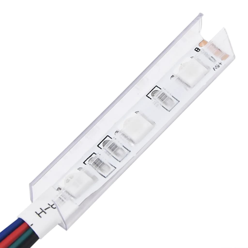 vidaXL Armário de apoio com luzes LED derivados de madeira branco