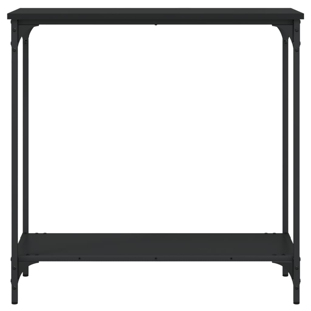 vidaXL Mesa consola 75x30,5x75 cm derivados de madeira preto