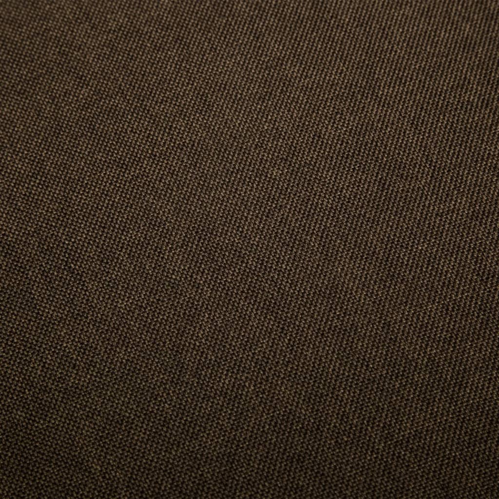 vidaXL Cadeira de jantar giratória tecido castanho-escuro