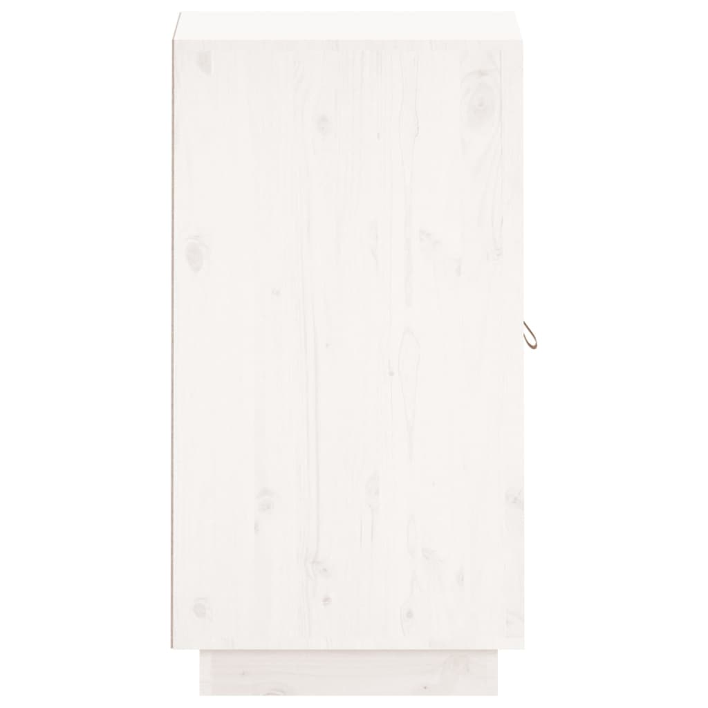 vidaXL Aparador 34x40x75 cm madeira de pinho maciça branco