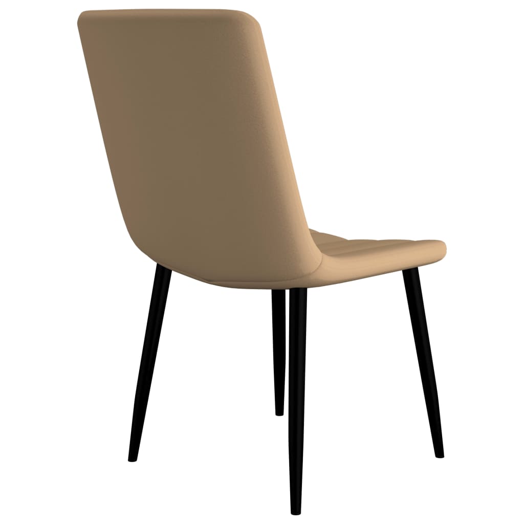 vidaXL Cadeiras de jantar 6 pcs couro artificial cor creme