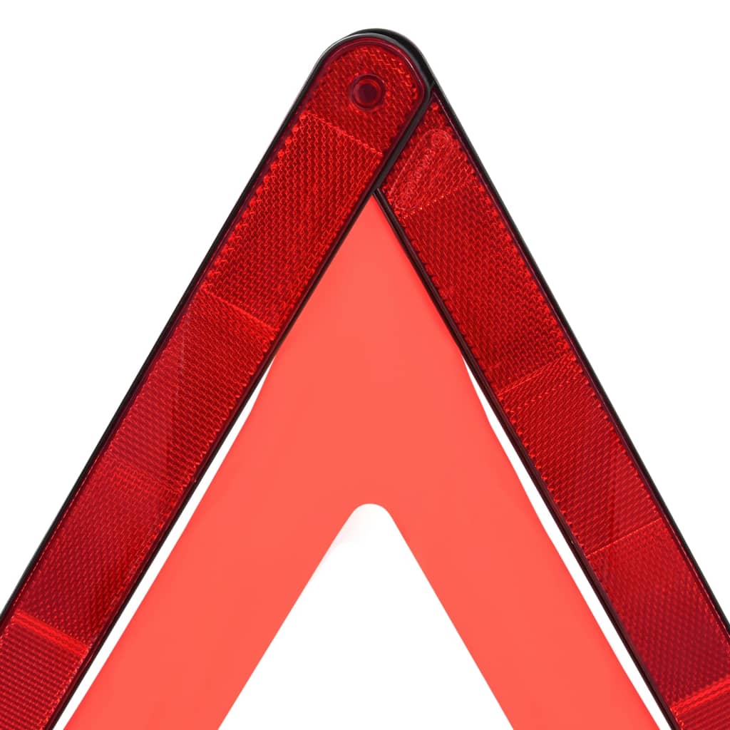 vidaXL Triângulo sinalização emerg. 10 pcs 56,5x36,5x44,5 cm vermelho