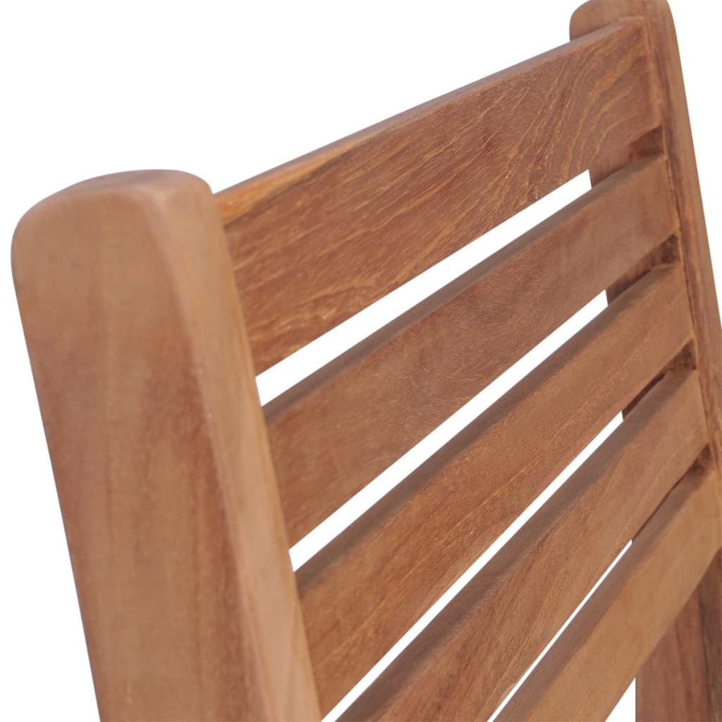vidaXL Cadeiras de jardim empilháveis 4 pcs madeira teca maciça