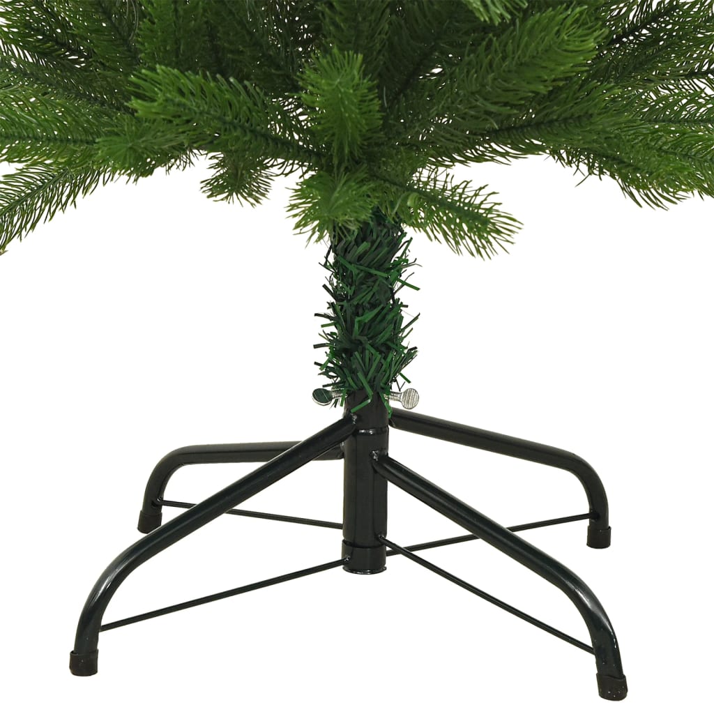 vidaXL Árvore de Natal artificial fina com suporte PE 240 cm