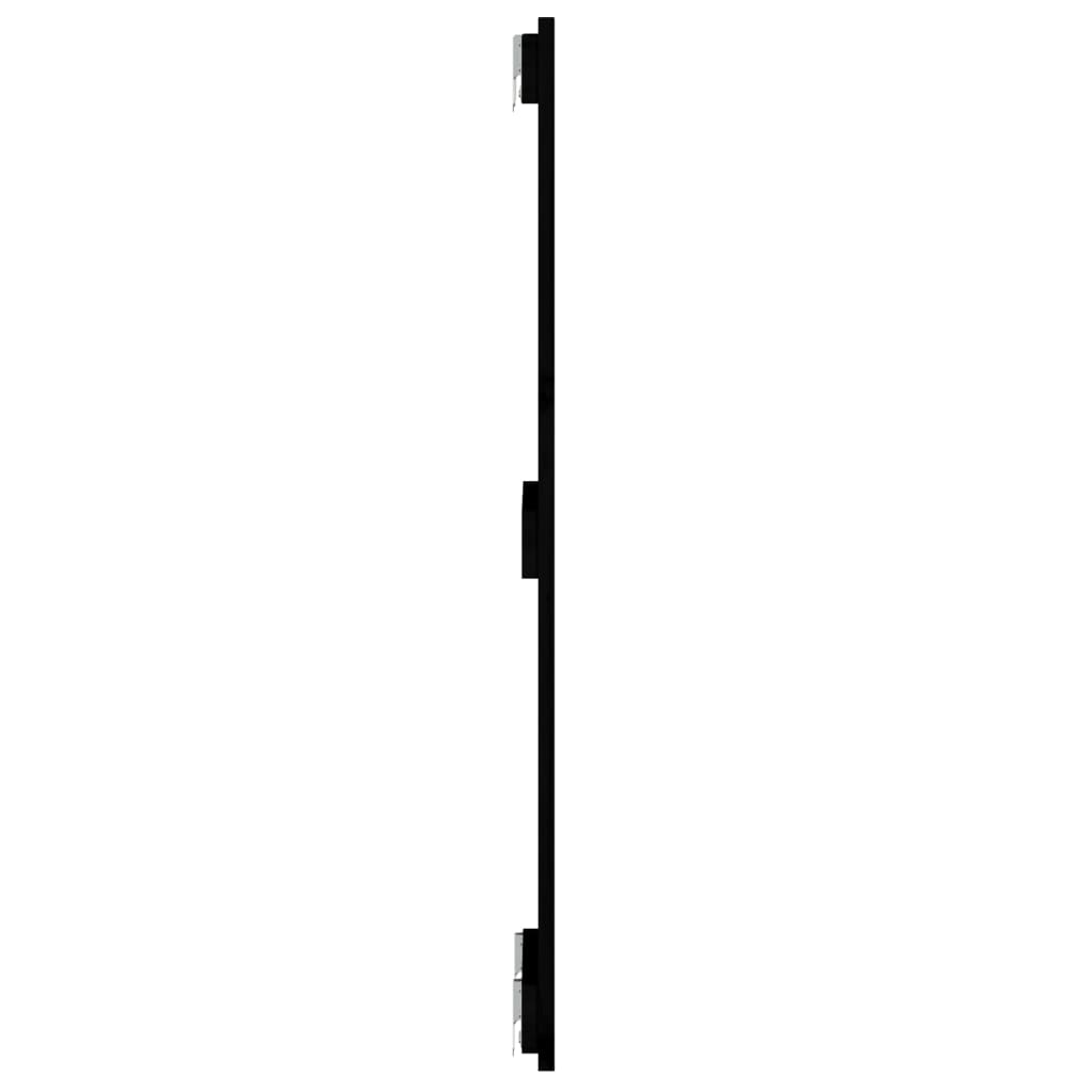 vidaXL Cabeceira de parede 82,5x3x90 cm madeira de pinho maciça preto
