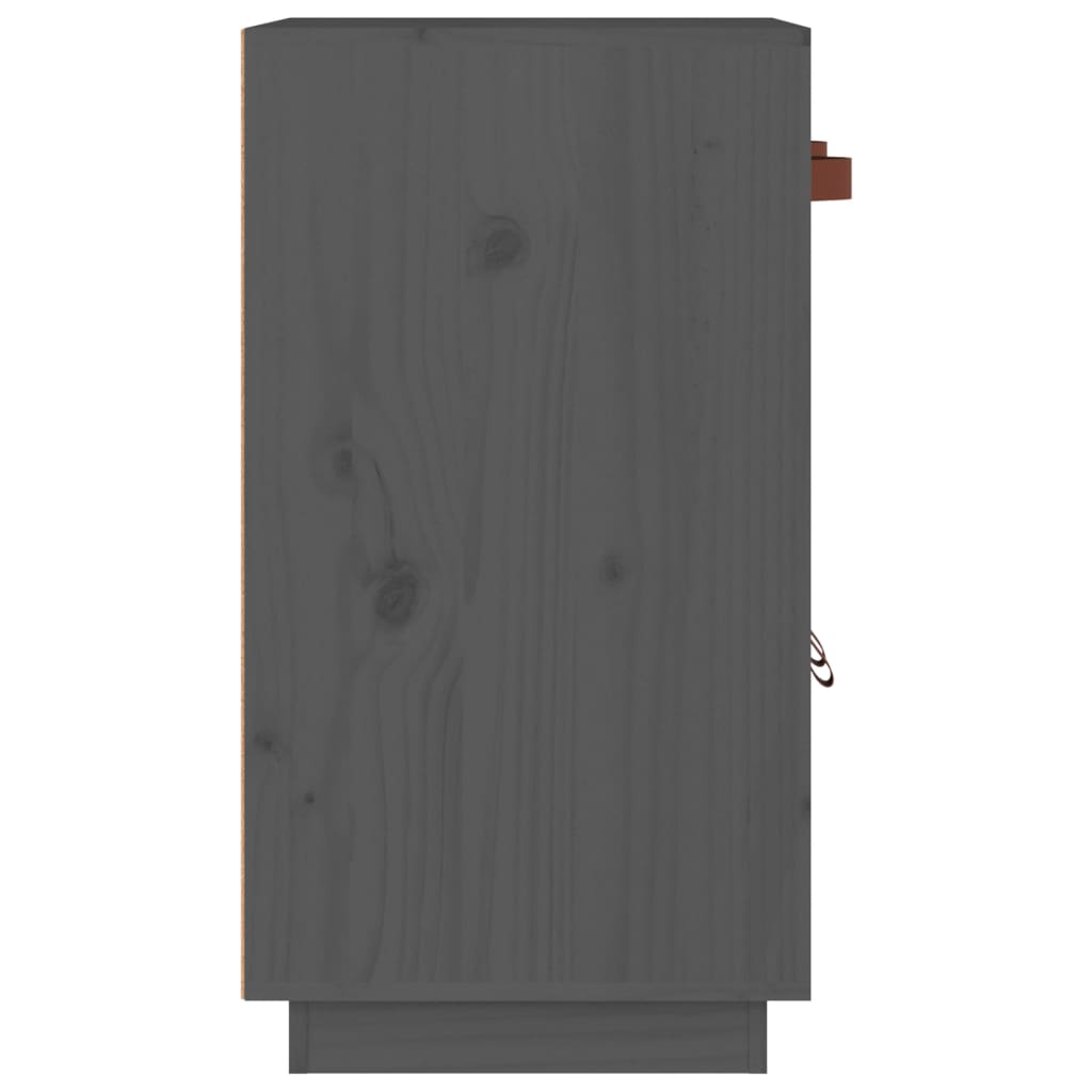 vidaXL Aparador 65,5x40x75 cm madeira de pinho maciça cinzento
