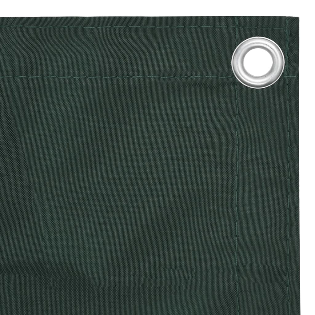 vidaXL Tela de varanda 75x500 cm tecido Oxford verde-escuro