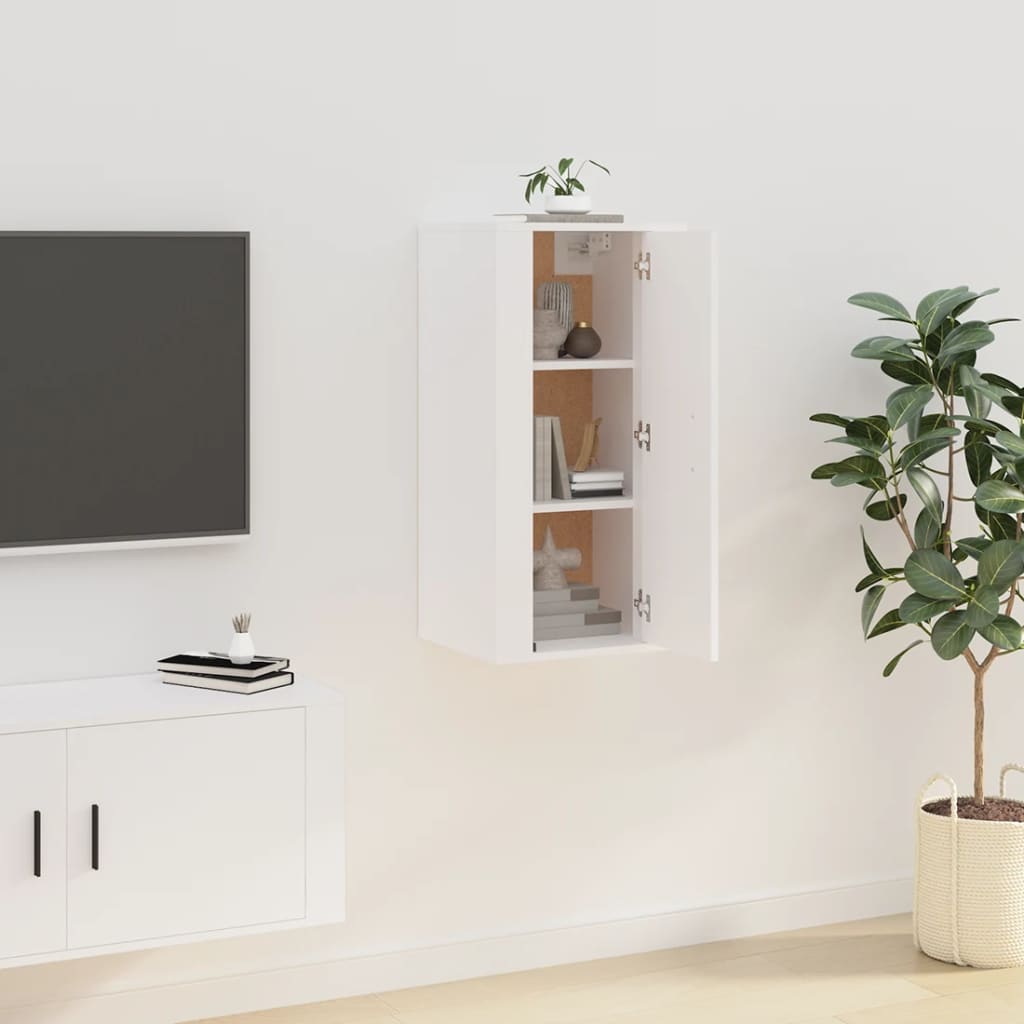 vidaXL Móvel de TV de parede 40x34,5x80 cm branco