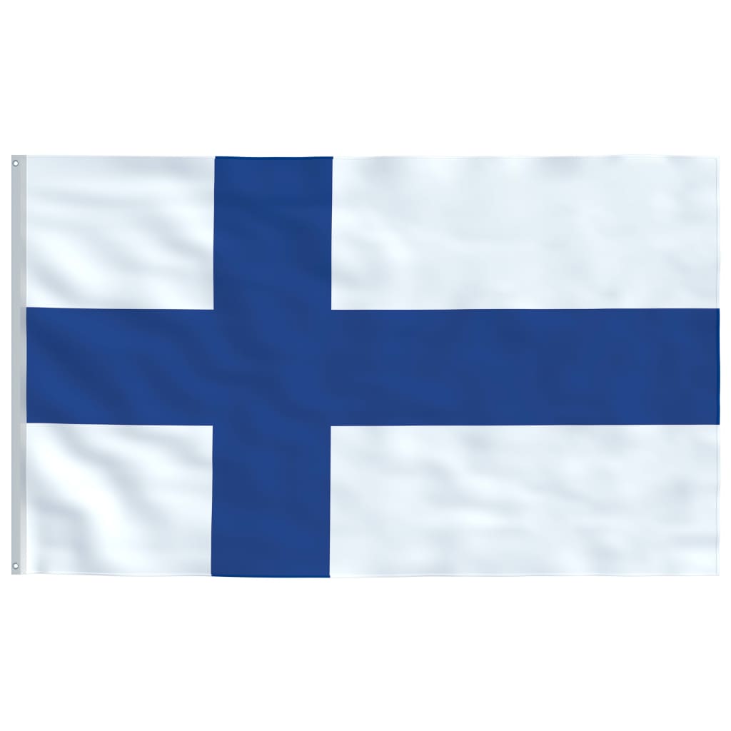 vidaXL Bandeira da Finlândia com mastro de alumínio 6,2 m