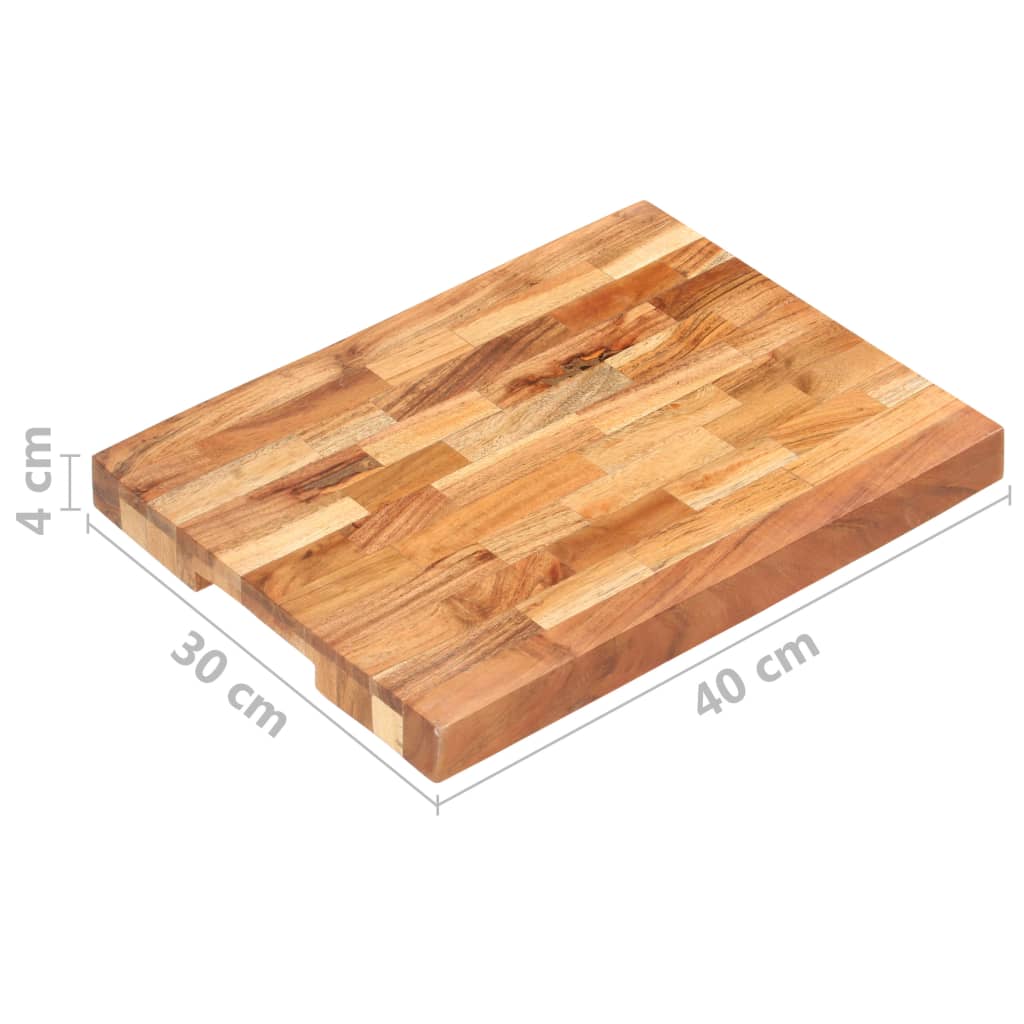 vidaXL Tábua de cortar 40x30x4 cm madeira de acácia maciça