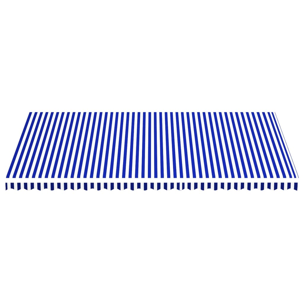 vidaXL Tecido de substituição para toldo 6x3,5 m azul e branco