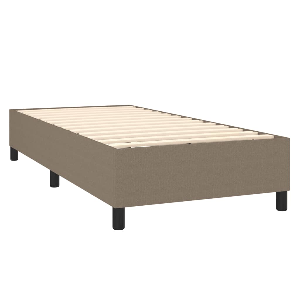vidaXL Estrutura de cama com molas 80x200 cm tecido cinza-acastanhado