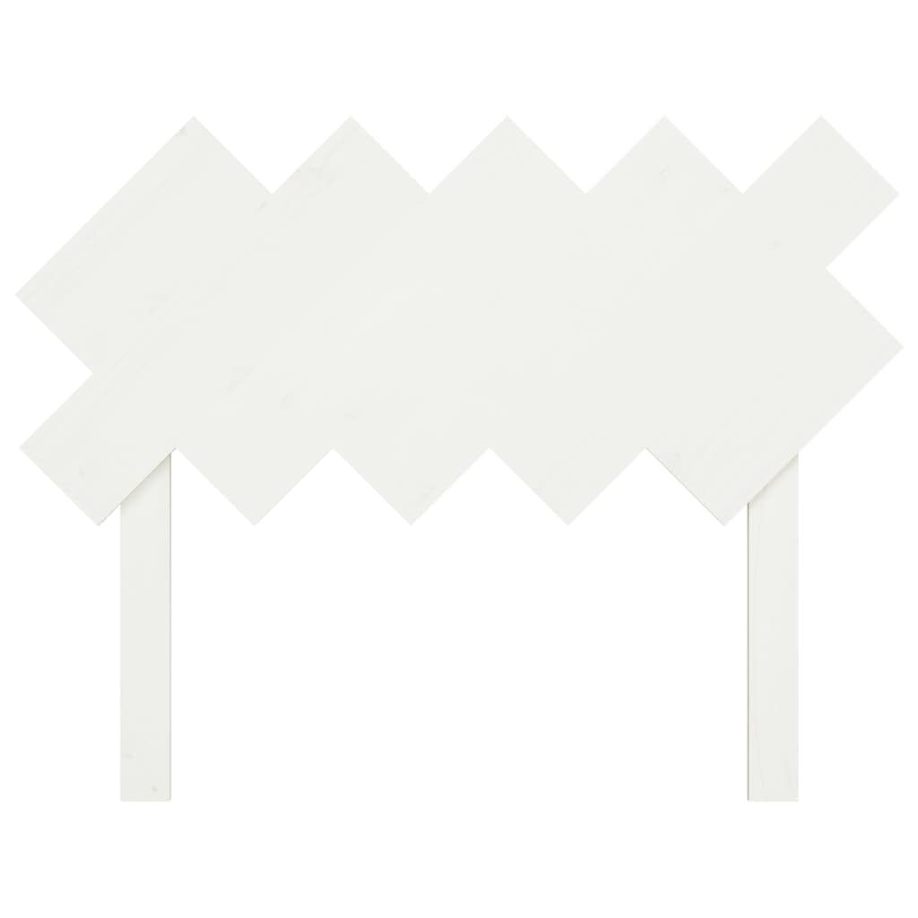 vidaXL Cabeceira de cama 104x3x80,5 cm pinho maciço branco