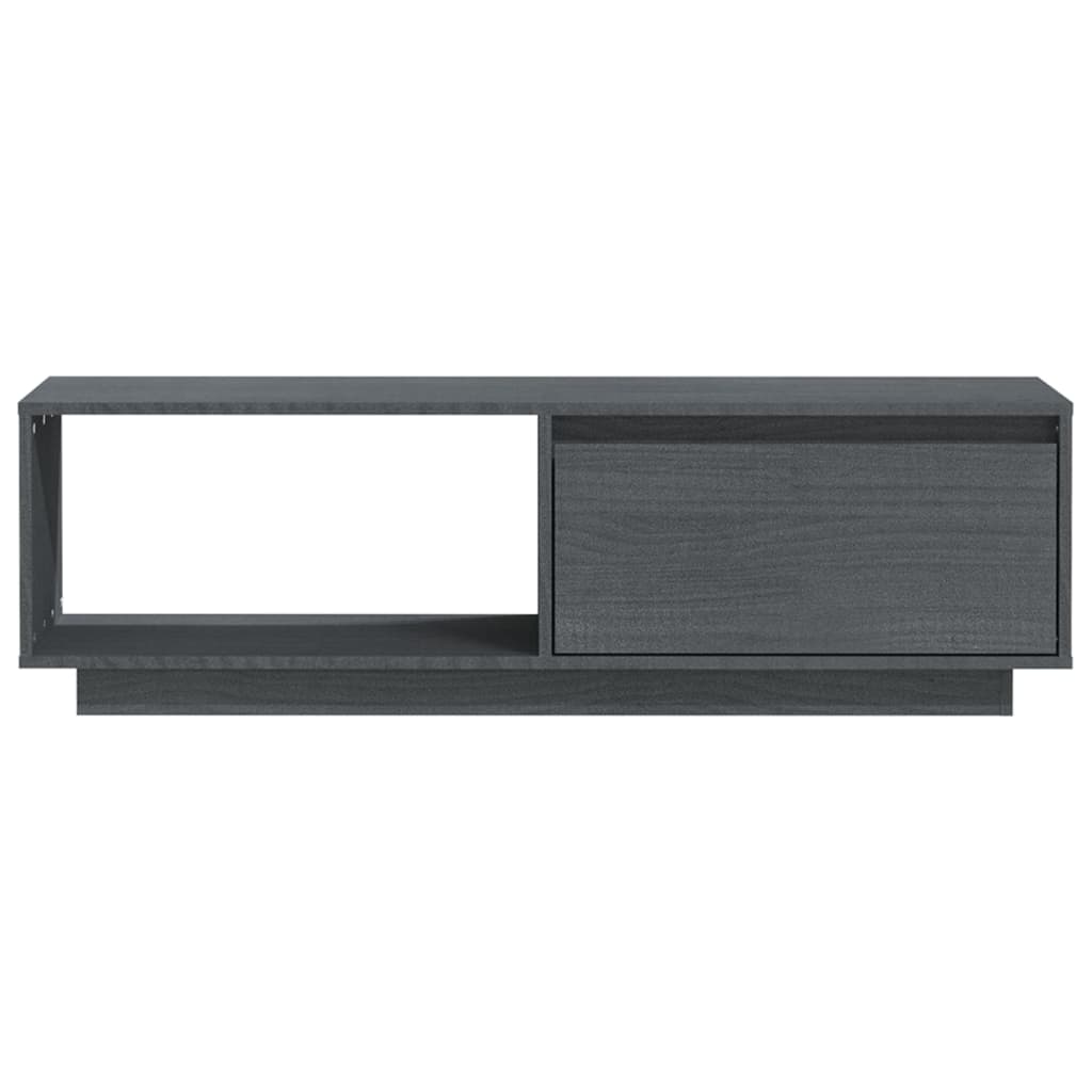 vidaXL Móvel de TV 110x30x33,5 cm madeira de pinho maciça cinzento