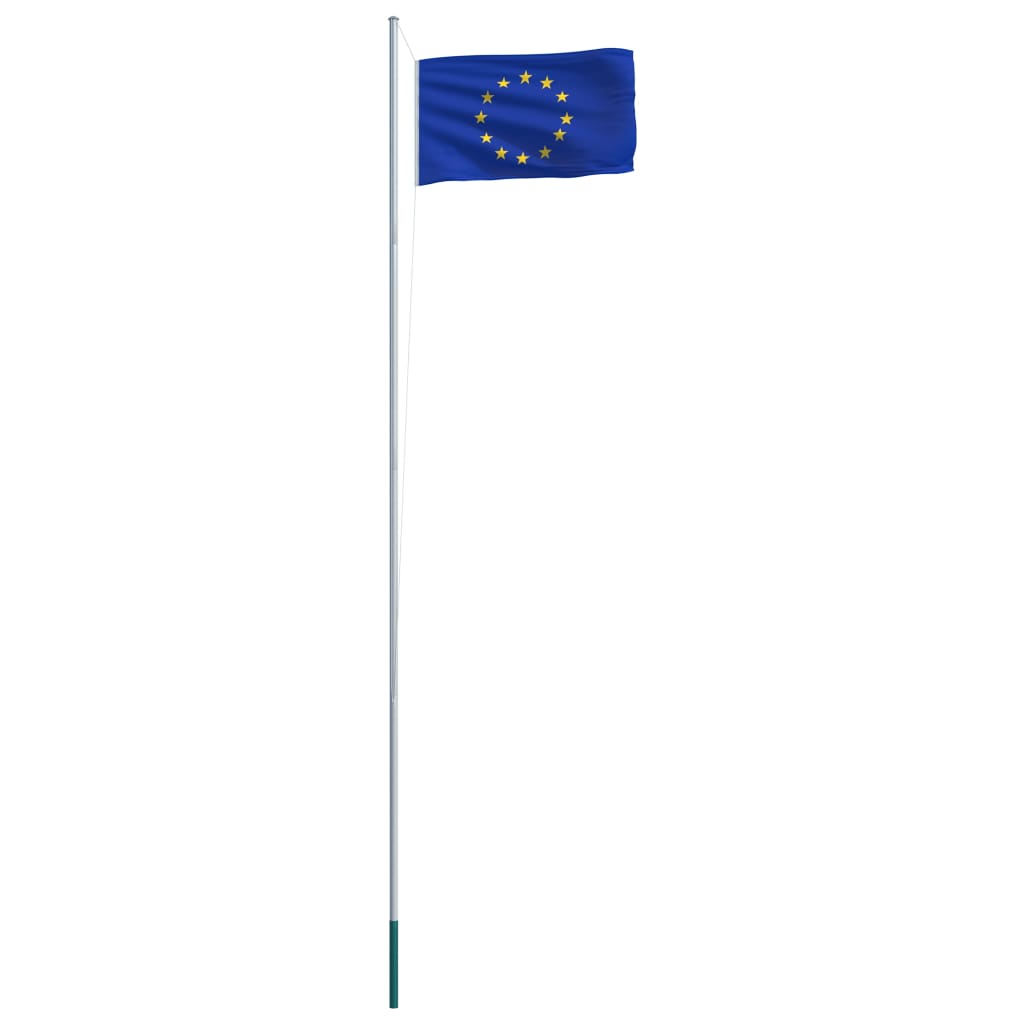 vidaXL Bandeira da Europa com mastro de alumínio 6,2 m