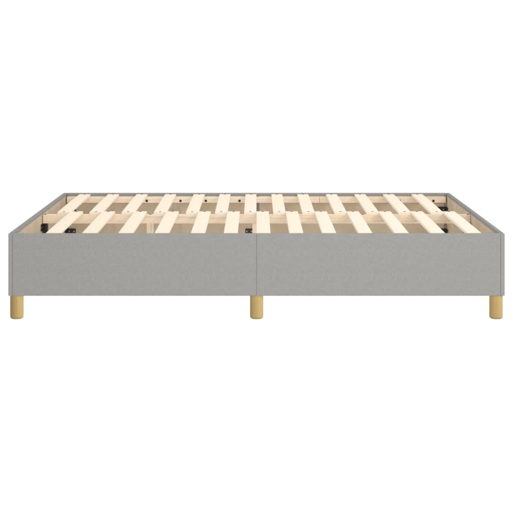 vidaXL Estrutura de cama com molas 140x200 cm tecido cinza-claro