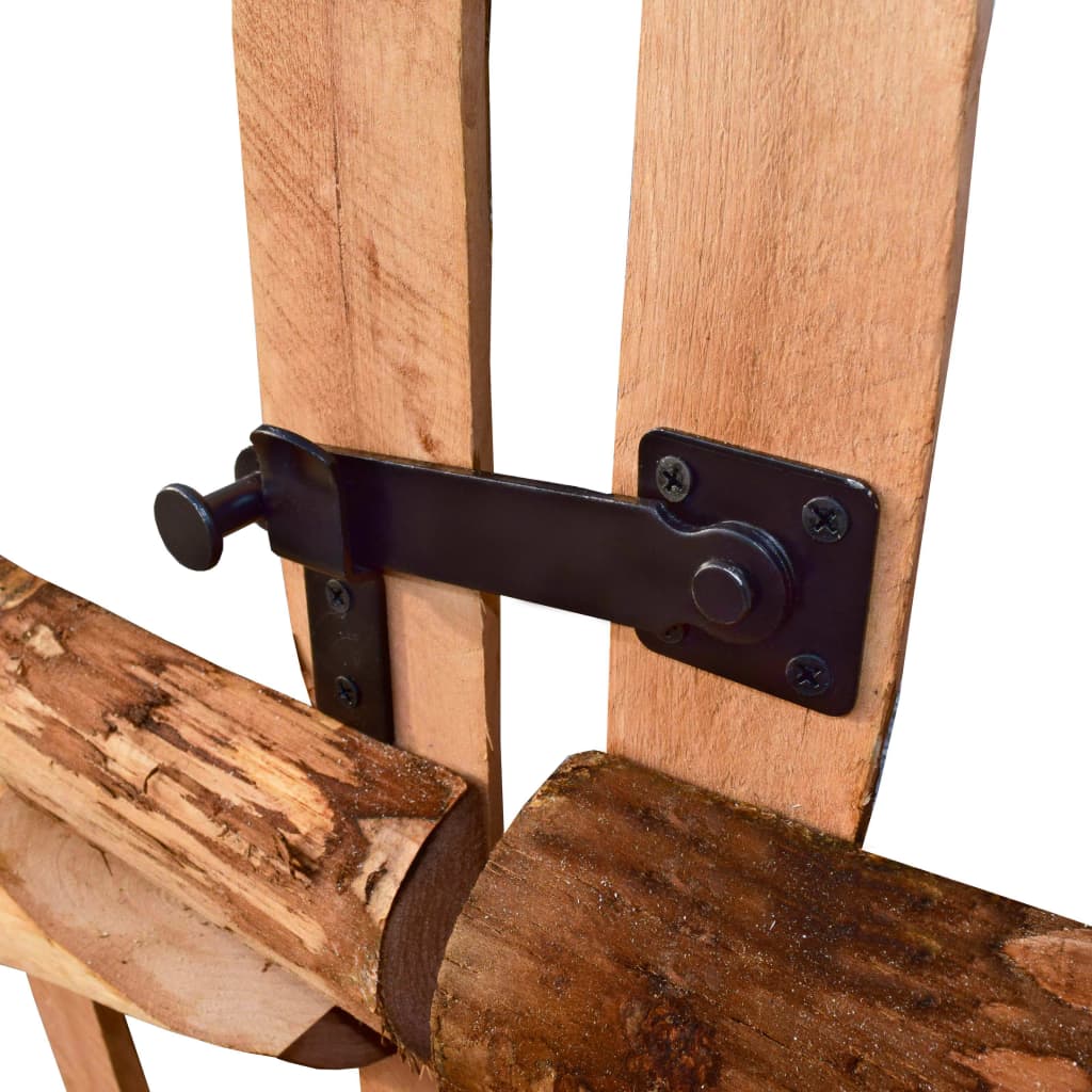 vidaXL Portão duplo p/ cerca 300x120 cm madeira aveleira impregnada