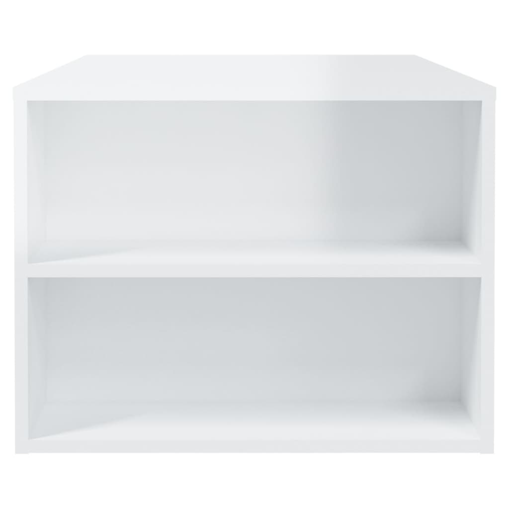 vidaXL Mesa de centro 102x55x42 cm madeira processada branco brilhante