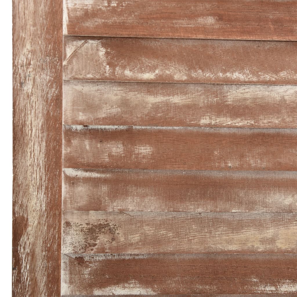 vidaXL Biombo c/ 6 painéis 210x165cm madeira paulownia maciça castanho