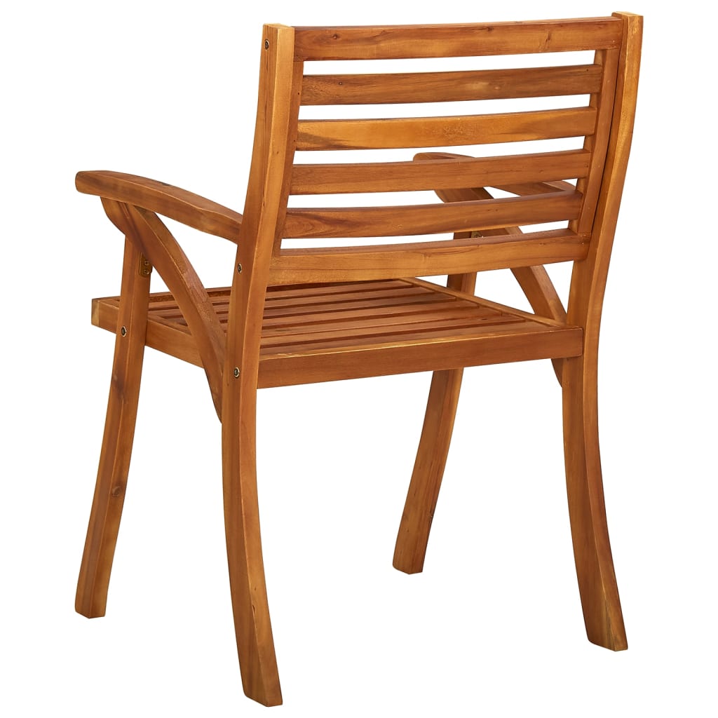 vidaXL Cadeiras de jardim 4 pcs madeira de acácia maciça
