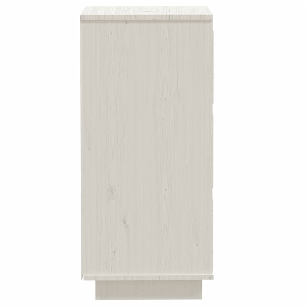 vidaXL Aparadores 2 pcs 32x34x75 cm madeira de pinho maciça branco