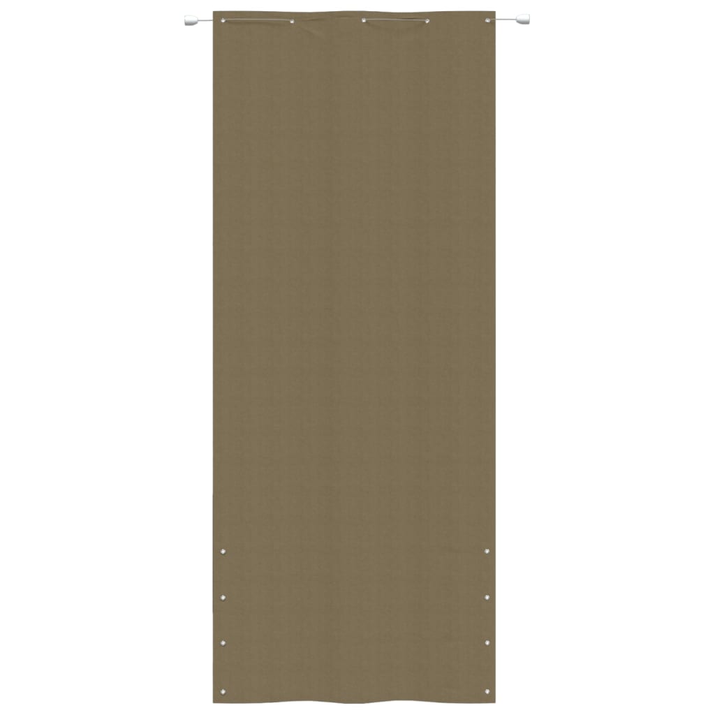 vidaXL Tela de varanda 100x240 cm tecido oxford cinza-acastanhado