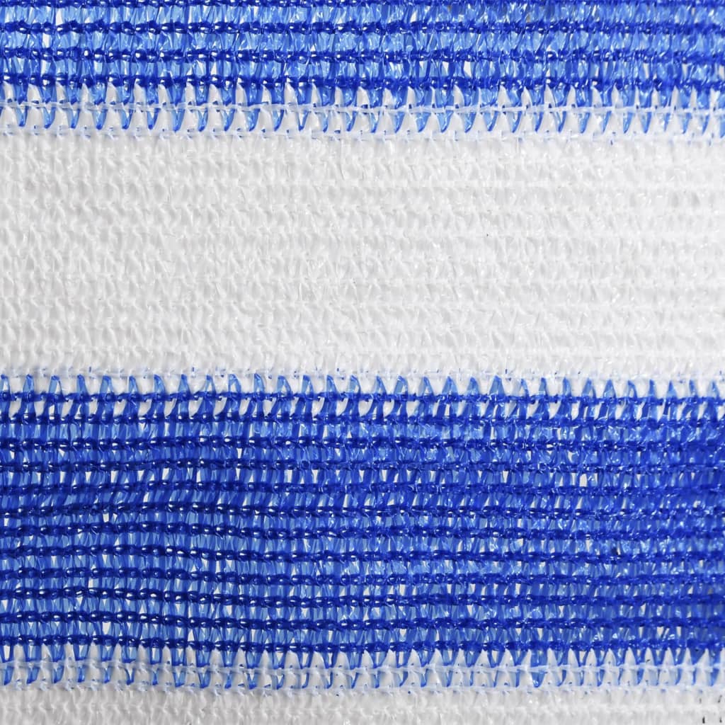 vidaXL Tela de varanda 90x500 cm PEAD azul e branco