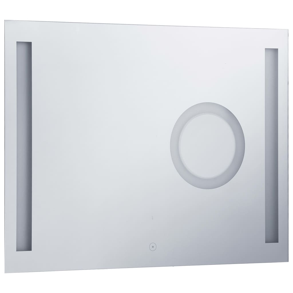 vidaXL Espelho de parede LED c/ sensor tátil casa de banho 80x60 cm