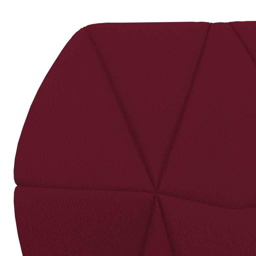 vidaXL Cadeiras de jantar 4pcs couro artificial vermelho tinto