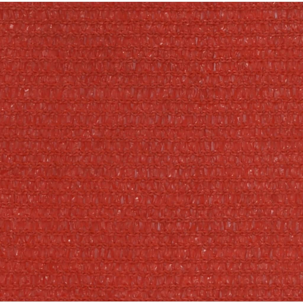 vidaXL Para-sol estilo vela 160 g/m² 3,5x4,5 m PEAD vermelho