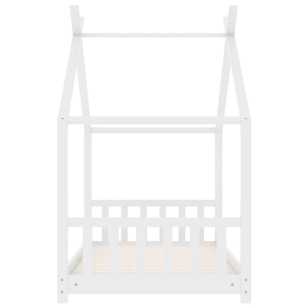 vidaXL Estrutura de cama para crianças 80x160 cm pinho maciço branco