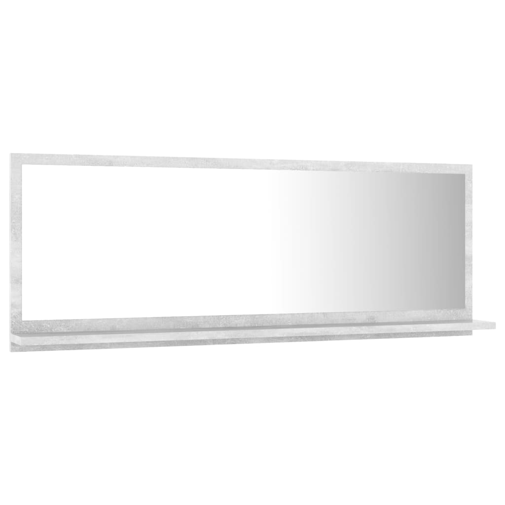 vidaXL Espelho de casa de banho 100x10,5x37 cm contrapl. cinza cimento