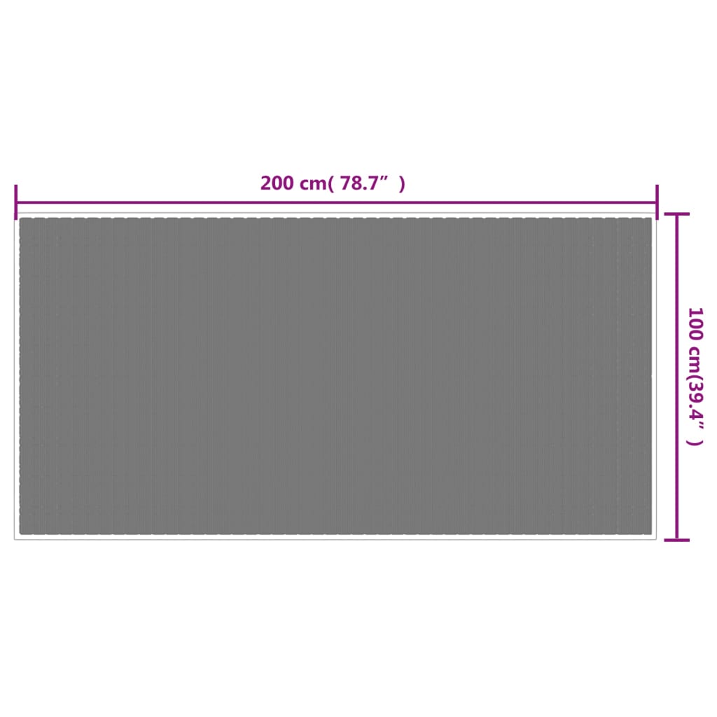 vidaXL Tapete de exterior c/ design reversível 100x200 cm cinza/branco
