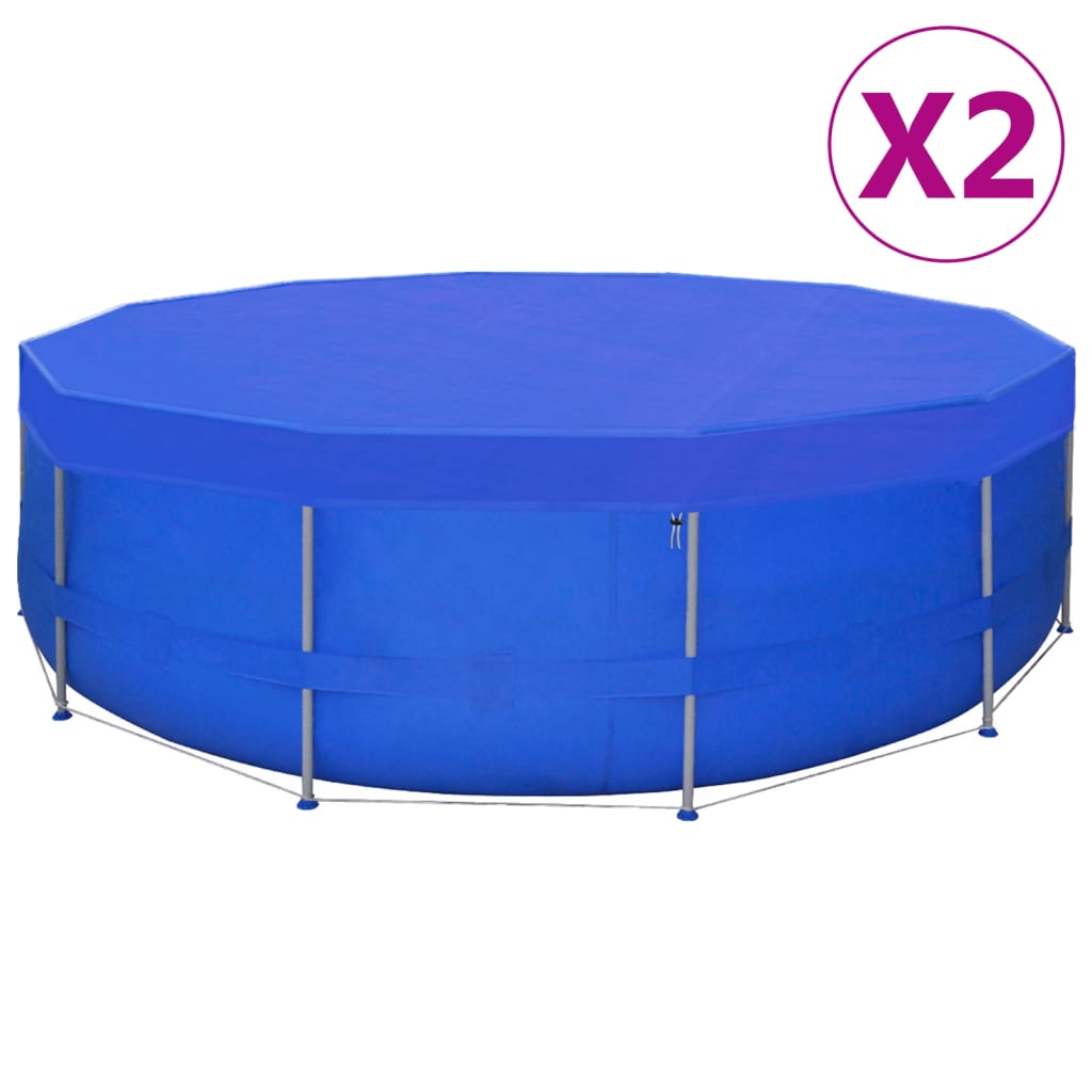 vidaXL Coberturas de piscina redondas 2 pcs PE 540 cm 90 g/m²