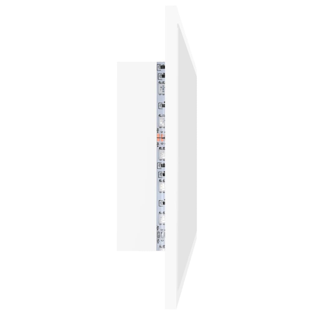 vidaXL Espelho de casa de banho c/ LED 80x8,5x37 cm acrílico branco