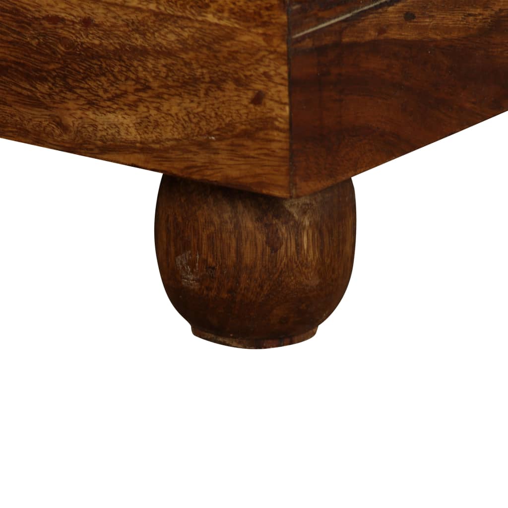 vidaXL Arca de arrumação madeira sheesham maciça 90x50x35 cm