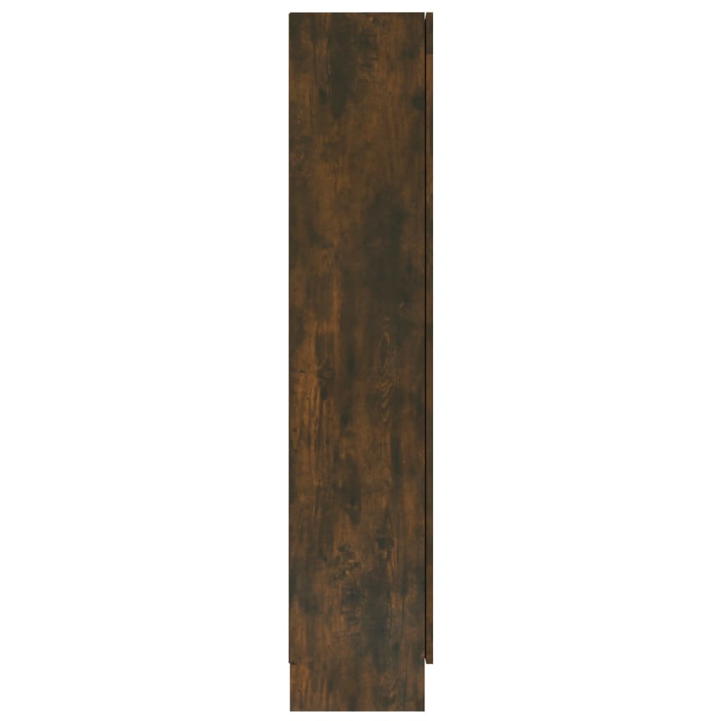 vidaXL Vitrine 82,5x30,5x150 cm derivados de madeira carvalho fumado