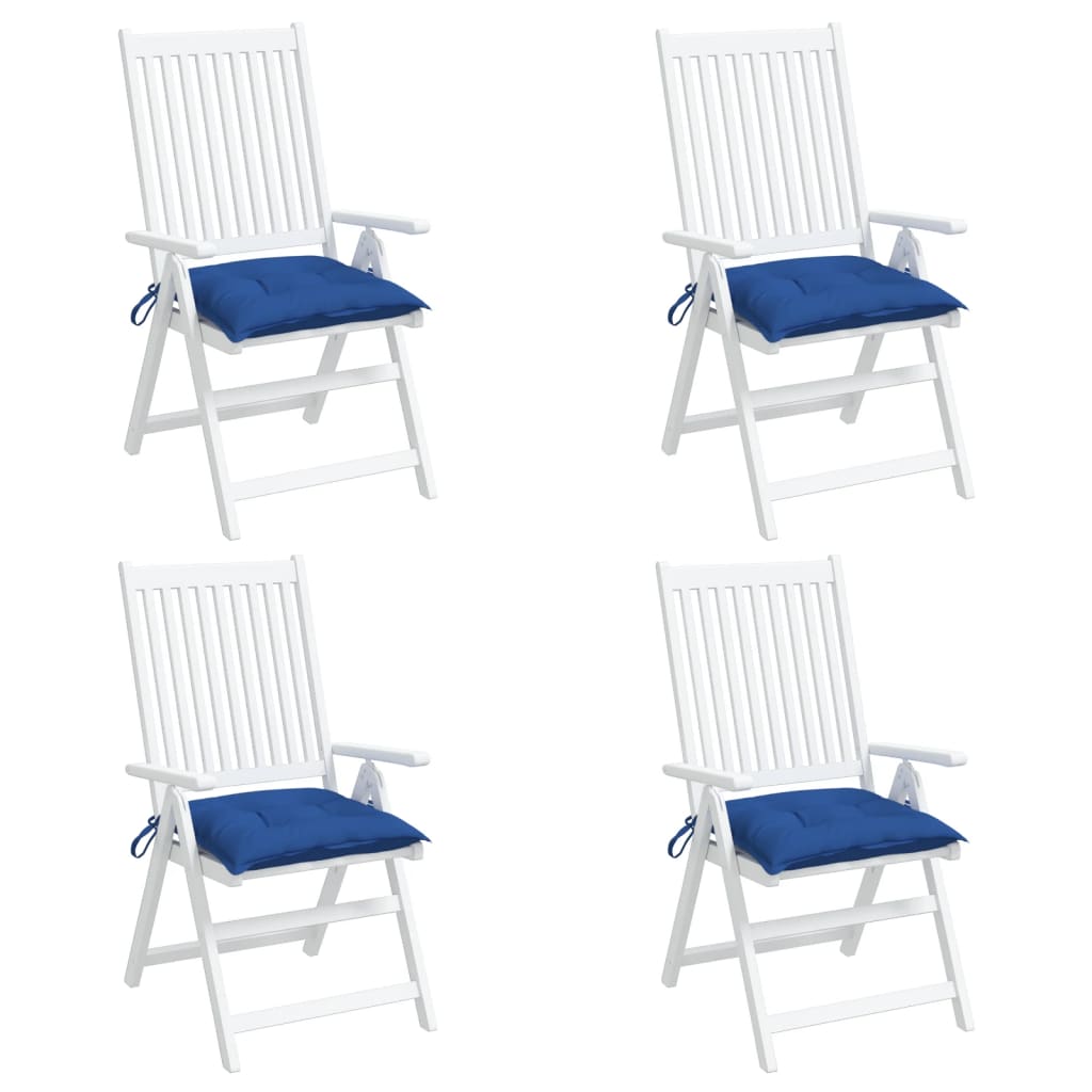 vidaXL Almofadões de cadeira 4 pcs 50x50x7 cm tecido oxford azul