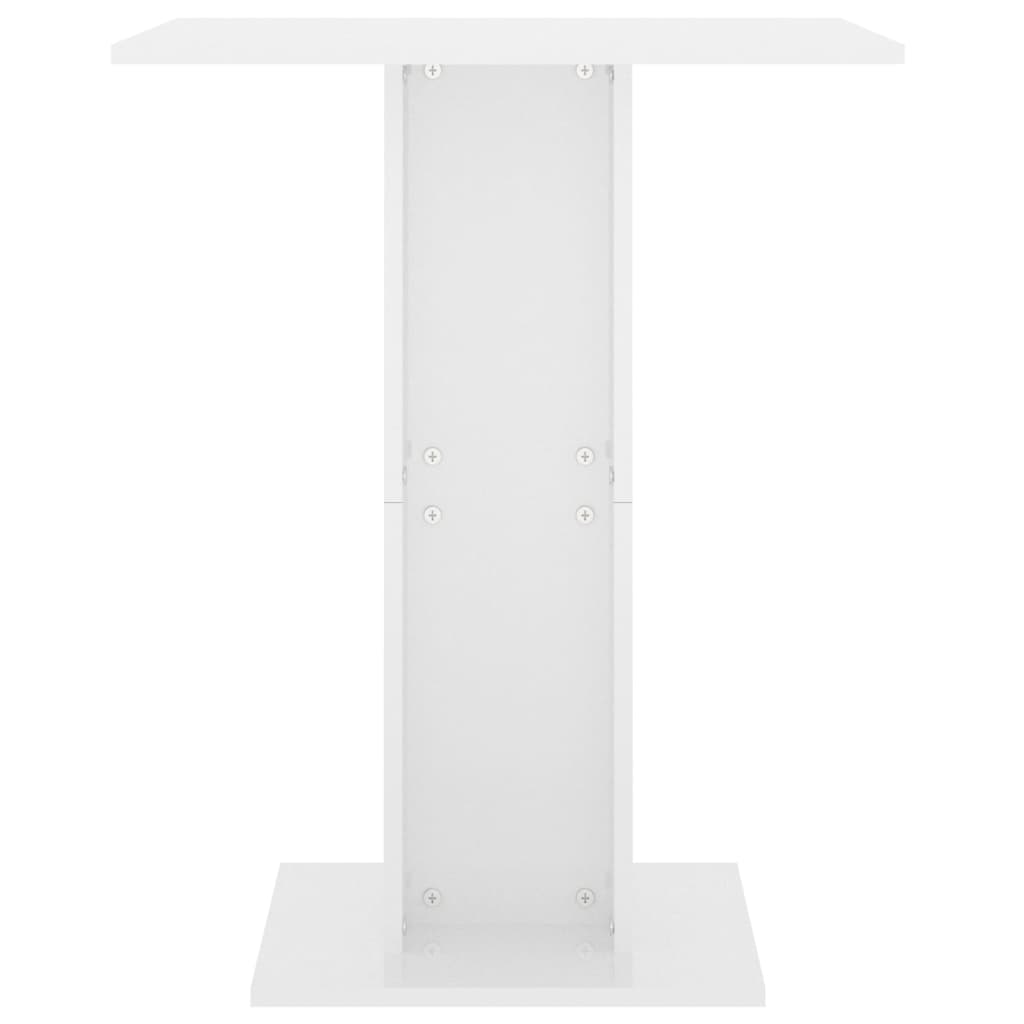 vidaXL Mesa bistrô 60x60x75 cm contraplacado branco brilhante