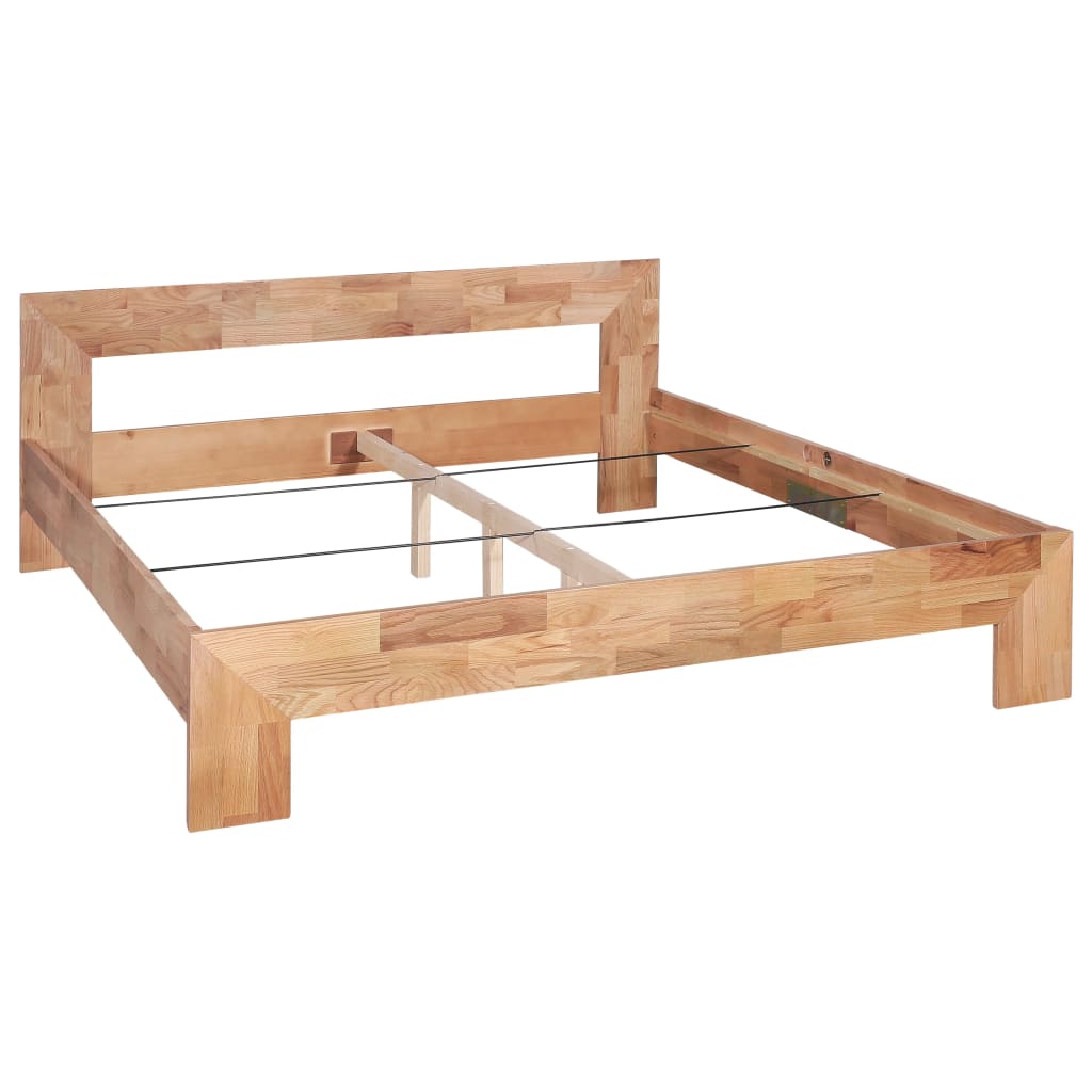 vidaXL Estrutura de cama 160x200 cm madeira carvalho maciça
