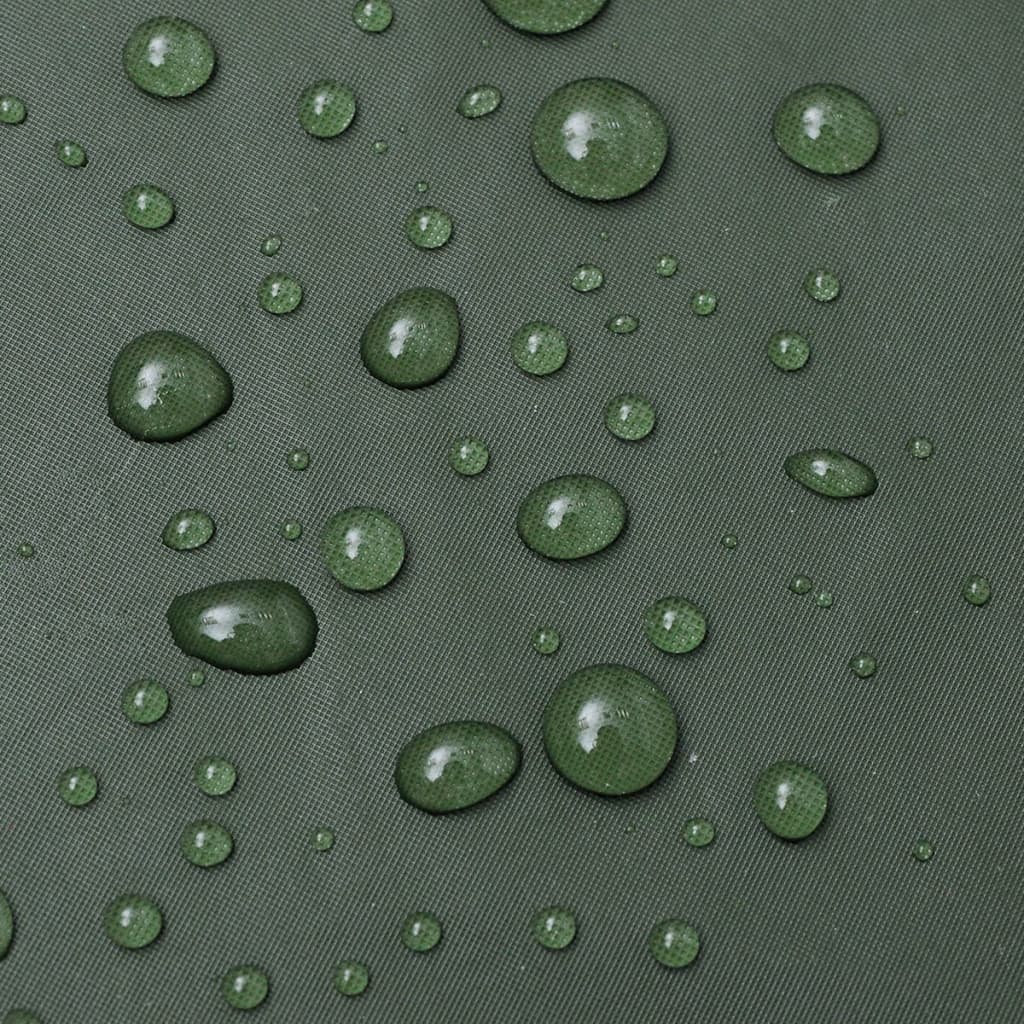 Fato de chuva resistente e impermeável + capuz verde, 2 pcs, L