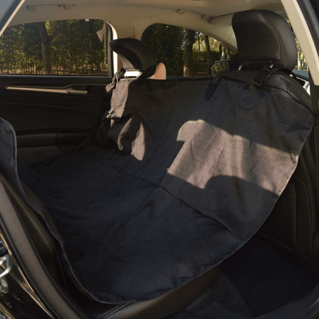 vidaXL Capa de assento traseiro de carro para animais 148x142 cm preto