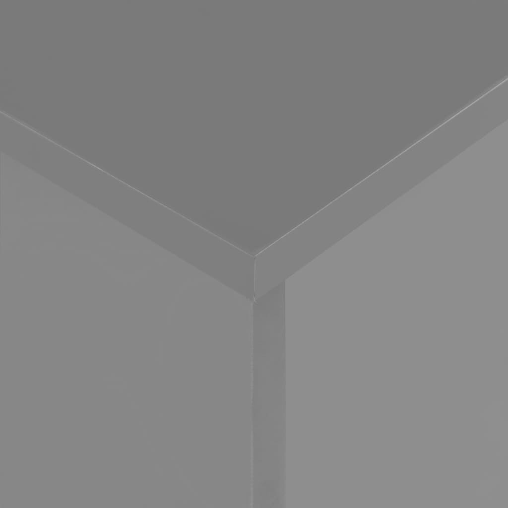 vidaXL Mesa de jantar extensível 175x90x75 cm cinzento brilhante