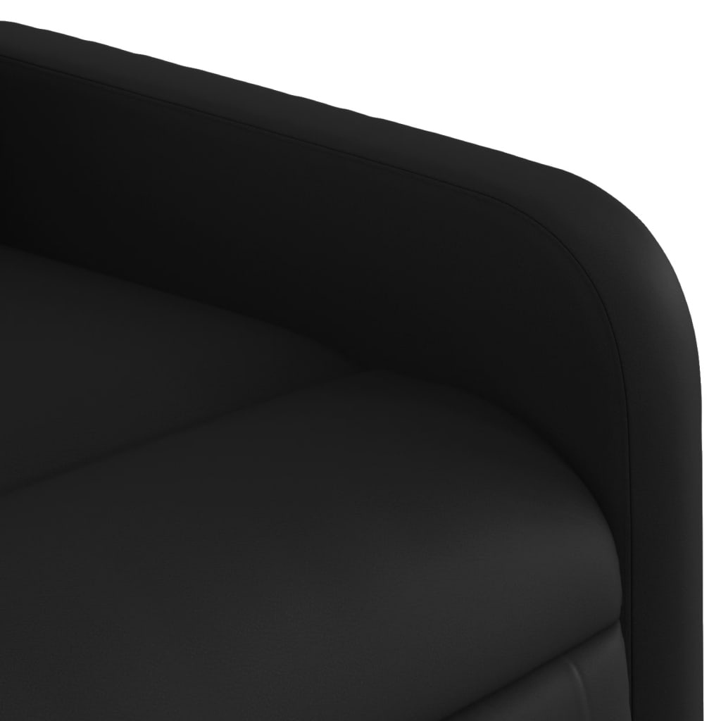 vidaXL Poltrona reclinável elevatória couro artificial preto
