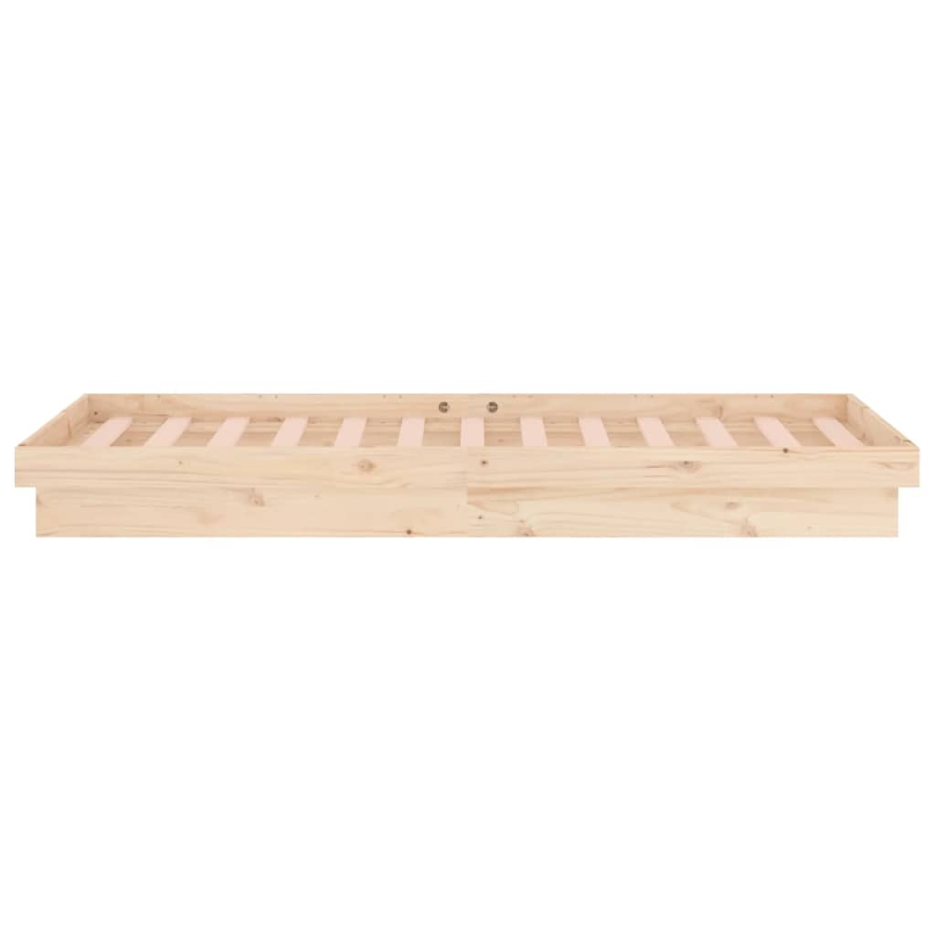 vidaXL Estrutura cama c/ LED pequena solteiro 75x190 cm madeira maciça