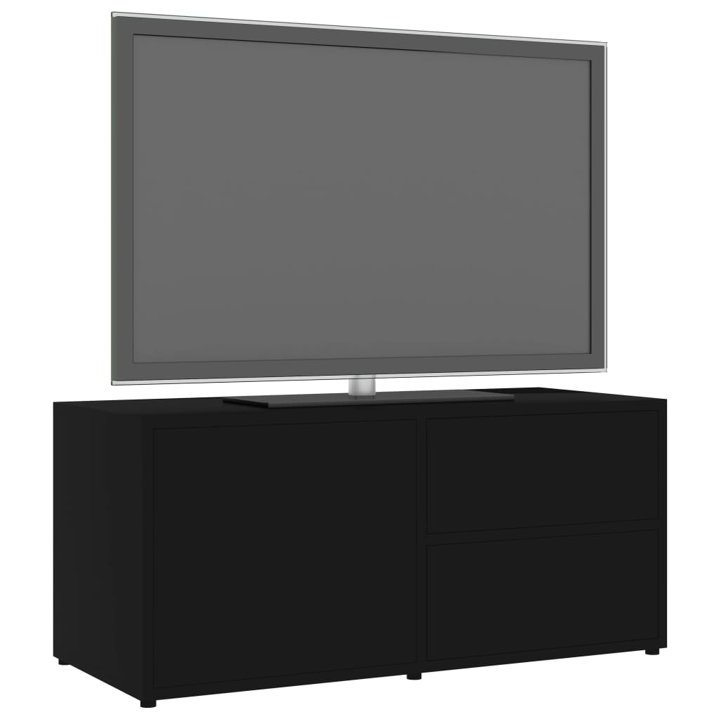 vidaXL Móvel de TV 80x34x36 cm contraplacado preto