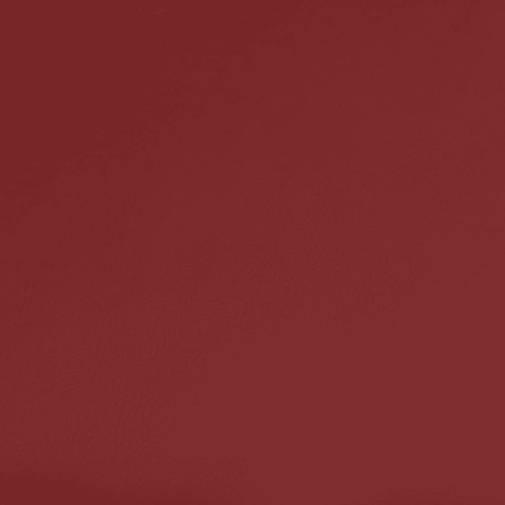 vidaXL Poltrona massagens elevatória couro artificial vermelho tinto